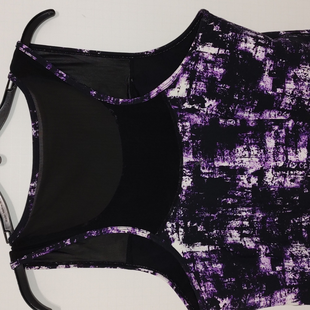 Purple Torrid Active Tank Top with Seer Black Areas Torrid sz 2 or 18/20 = 2X - Picture 4 of 7